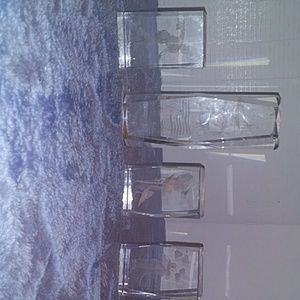 4 piece glass paper wieghts
